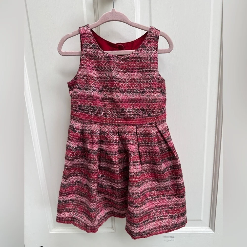 OshKosh B'gosh 3T Girls Pink Formal Pleated Sleeveless Dress